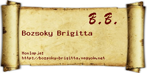Bozsoky Brigitta névjegykártya